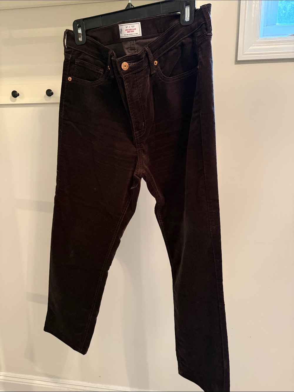 Women’s Velour Pants in Dark Brown - Brand: